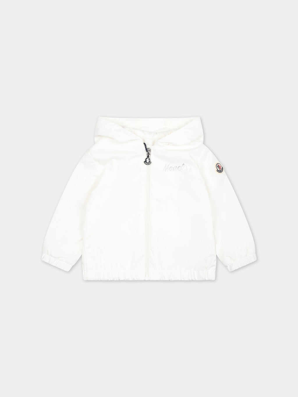 Evanthe white windbreaker for baby girl